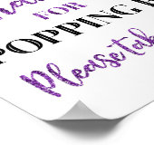 Poster Confetti Noir Violet Merci Population Par Signe (Coin)