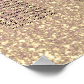 Poster Confetti rose et or - 16 Seating Chart (Coin)