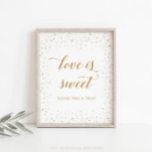 Poster Confettis Dorés Anniversaire L'Amour Est Doux - GA