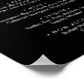 Poster Confettis dorés | Panneau de menu de boissons de m (Coin)