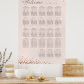 Poster Confettis élégants | 20 + Plan de table de mariage (Cuisine)