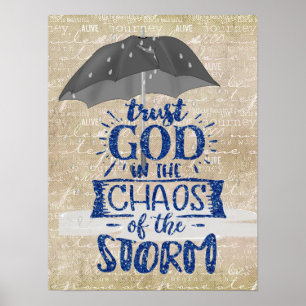 Poster Confiance à Dieu Affirmation