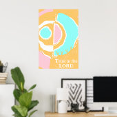 Poster Confiance Dans Le Lord Sunrise Ethnic Circle Peach (Bureau à domicile)