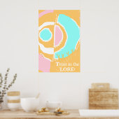 Poster Confiance Dans Le Lord Sunrise Ethnic Circle Peach (Cuisine)