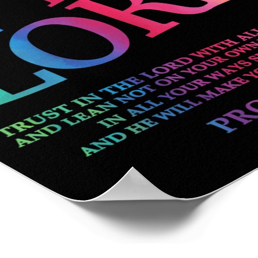 Poster Confiance Dans Le Seigneur Christian Jésus Dieu So (Coin)