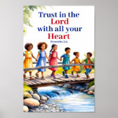 Poster Confiance Dans Le Seigneur Christian Nursery Wall (Devant)