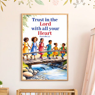 Poster Confiance Dans Le Seigneur Christian Nursery Wall 