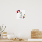 Poster Confiance dans le Seigneur floral (Cuisine)