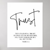 Poster Confiance Dans Le Seigneur, Proverbes 3:5-6, Moder (Devant)