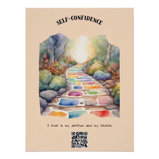 Poster Confiance en soi Affirmation positive (Devant)