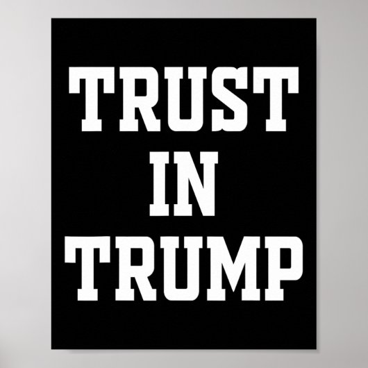 Poster Confiance en Trump (Devant)