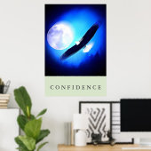 Poster Confiance motivationnelle de l'aigle (Bureau à domicile)