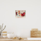 Poster Confiance vintage Retro Lady & Citation Motivation (Cuisine)