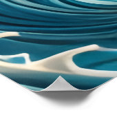 Poster Confident Surfer Girl Walking Beach Waves Art (Coin)