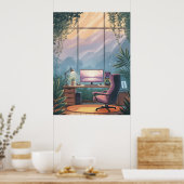 Poster Configuration de jeu relaxante et cosy - Œuvre d'a (Cuisine)