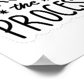 Poster Configurez le processus minimal blanc et noir (Coin)