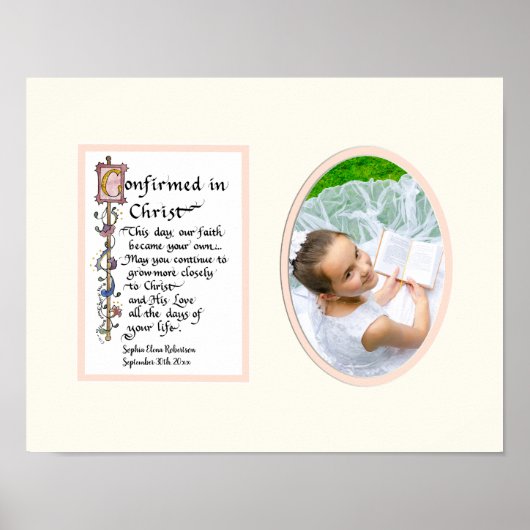 Poster Confirmation confirmée dans Christ Girl Photograph (Devant)