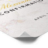 Poster Confirmation Foliage Croix de marbre Accueil (Coin)