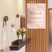 Poster Confirmation rose goldée blush de bienvenue