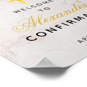 Poster Confirmation Welcome Green Gold Cross Marble (Coin)