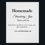 Poster Confiture de fraise maison faite avec amour ajoute<br><div class="desc">Conception</div>