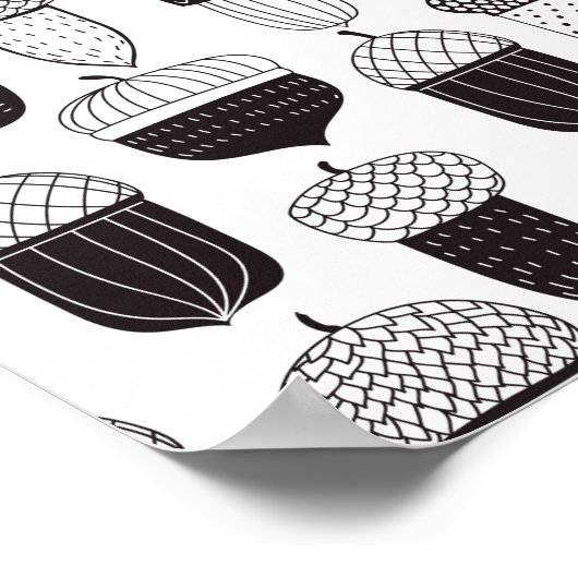 Poster Conflit de Doodle motif d'automne (Coin)