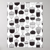 Poster Conflit de Doodle motif d'automne (Devant)