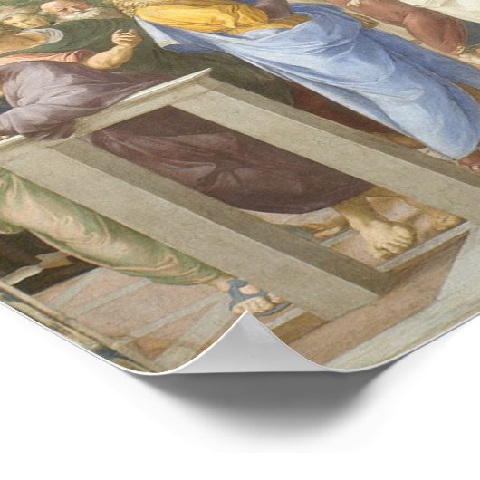 Poster Conflit du Saint Sacrement, Raphael Sanzio (Coin)