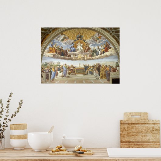 Poster Conflit du Saint Sacrement, Raphael Sanzio (Cuisine)