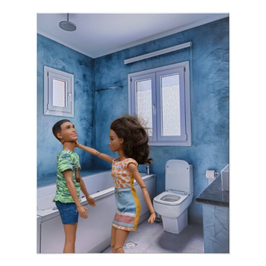 Poster Conflit du siège de toilette (Devant)