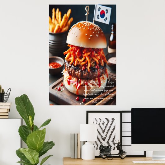 Poster Confort coréen : Bulgogi Indulgence 24x36 (Bureau à domicile)