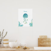Poster Confort de marée de méduse personnalisable (Cuisine)