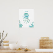 Poster Confort personnalisable des marées de méduses (Cuisine)