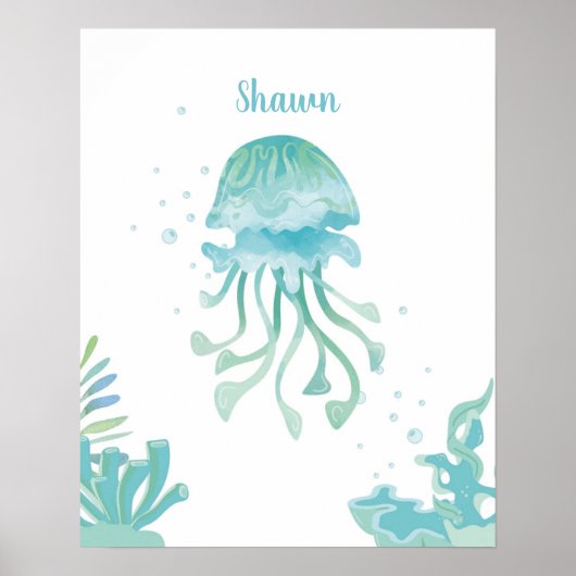 Poster Confort personnalisable des marées de méduses (Devant)