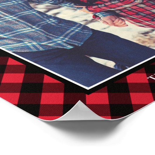 Poster Confortable et chaleureux | Red Buffalo Plaid Fami (Coin)