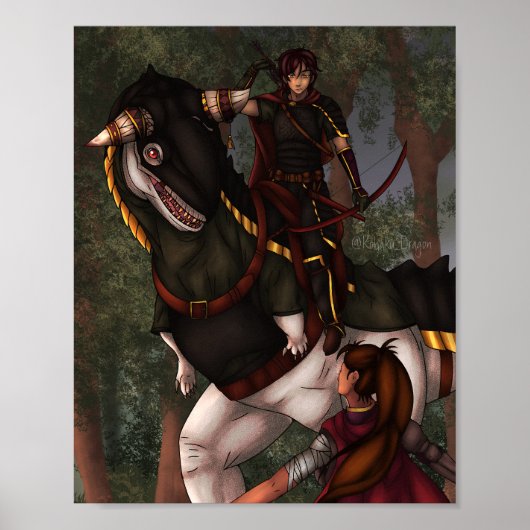 Poster Confrontation de Carnotaurus (Devant)