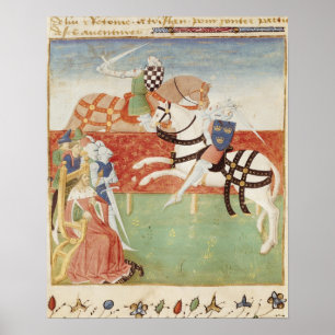 Poster Confrontation de deux chevaliers avant le roi