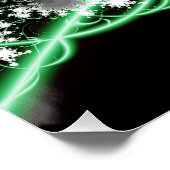 Poster Confusion | Art fractal vert et blanc (Coin)