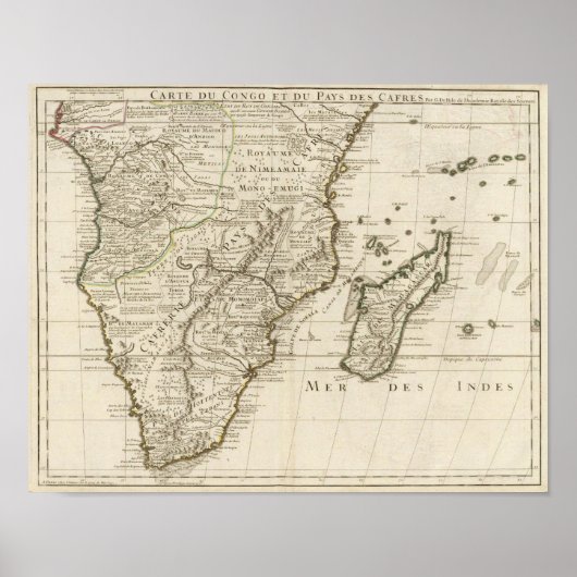Poster Congo, Afrique (Devant)