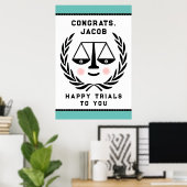Poster Congrats de la faculté de droit (Bureau à domicile)
