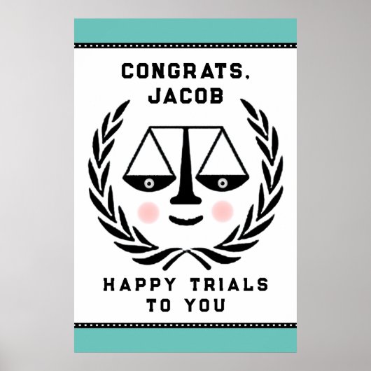 Poster Congrats de la faculté de droit (Devant)