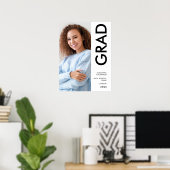 Poster Congrats Modernes Grad Photo Nom 2023 Graduation (Bureau à domicile)