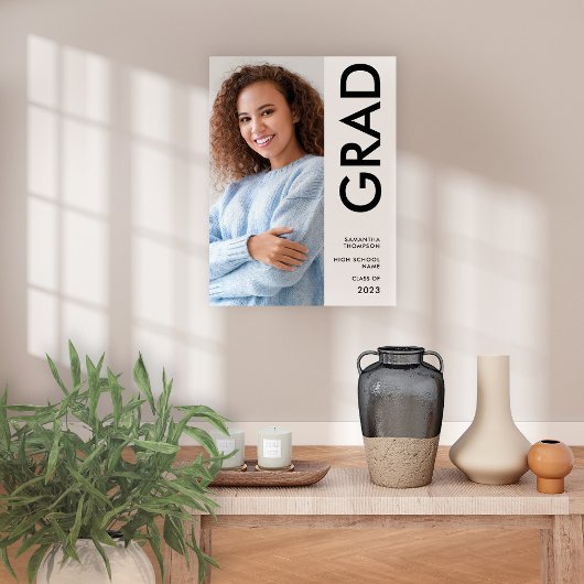 Poster Congrats Modernes Grad Photo Nom 2023 Graduation