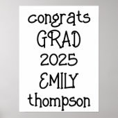 Poster Congrats tendance Nom de fin d'année 2025 Graduati (Devant)