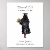 Poster Congratulations African American Female Graduate (Devant)