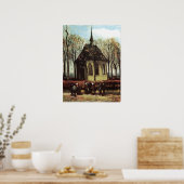 Poster Congrégation à Church, Nuenen par Vincent van Gogh (Cuisine)