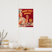 Poster Connais tes oignons (Cuisine)