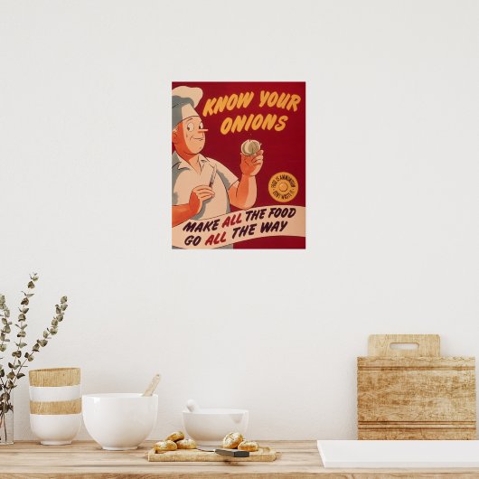 Poster Connais tes oignons (Cuisine)