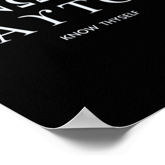 Poster Connais-Toi (gnothi Seauton) Long Manche (Coin)