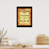 Poster Connais-toi toi-même (Cuisine)